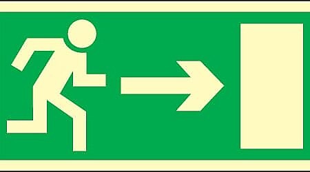 503 Escape door right Photoluminescent SafeSign