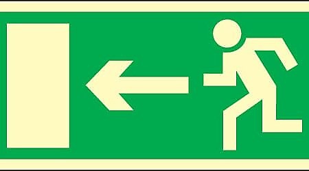 505 Exit door left Photoluminescent SafeSign
