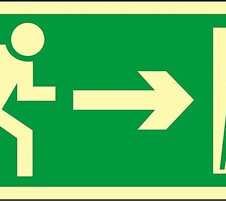 517 Escape ladder right 517B/517C Photoluminescent SafeSign