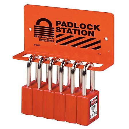 Heavy duty padlock holder, Padlock station