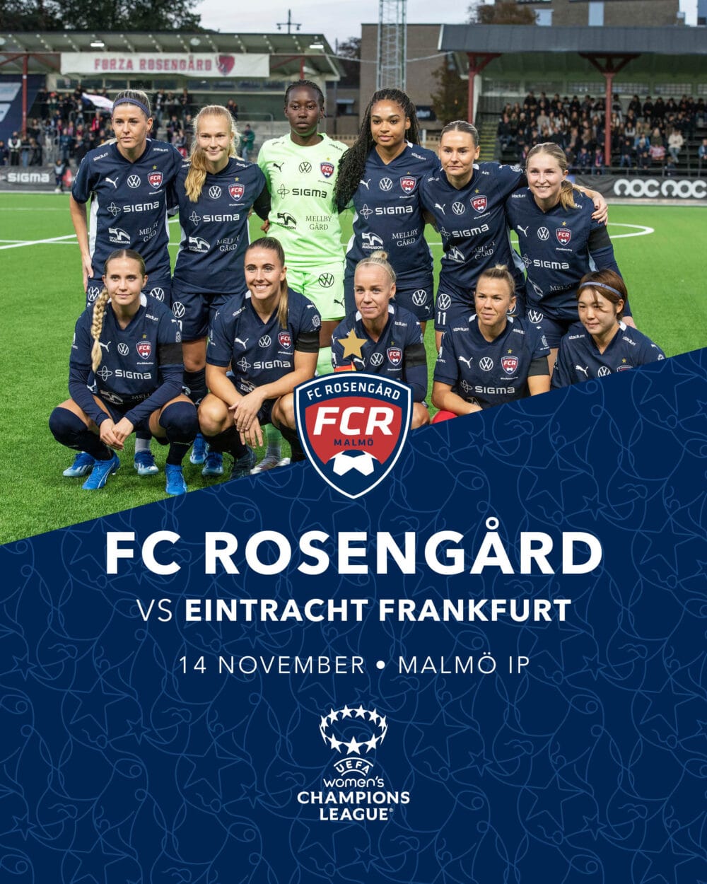 Ikväll stöttar vi FC Rosengård i Champions League