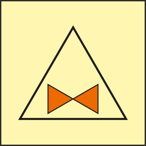 IMO Illuminated SafeSign "Remote control lube oil valves"