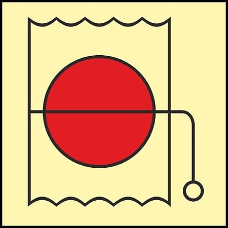 IMO Efterlysande SafeSign "Fire damper in vent duct"