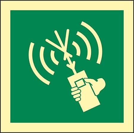 IMO Illuminated SafeSign "VHF Portable Radio"