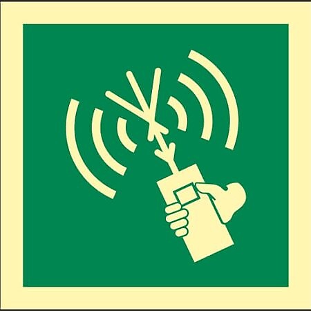IMO Illuminated SafeSign "VHF Portable Radio"