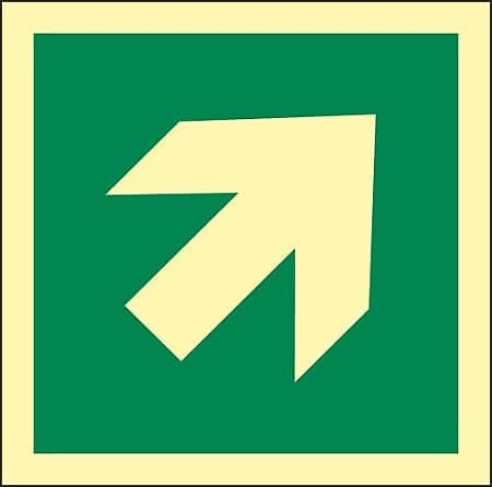 IMO Efterlysande SafeSign "Arrow 45°"