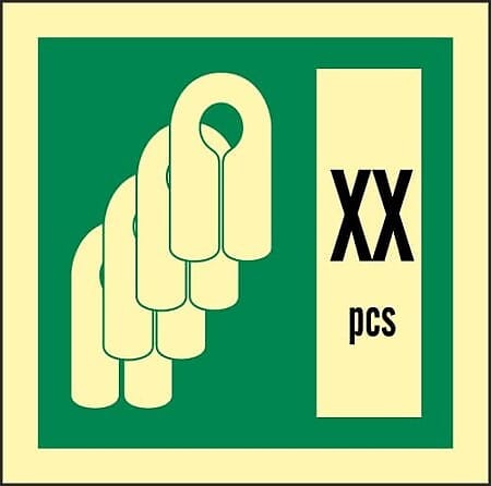 IMO Photoluminescent SafeSign "Lifejackets"