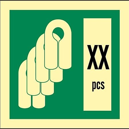 IMO Photoluminescent SafeSign "Lifejackets"
