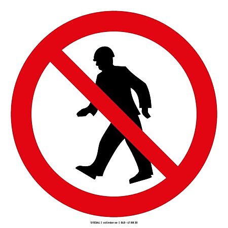 103 Floor sticker "Pedestrian access prohibited"