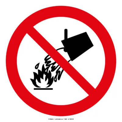 104 Do not extinguish with water (AFS)