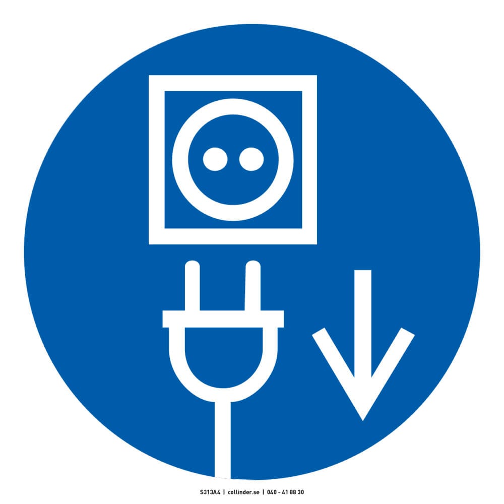 Socket Switch Off Labelling 313 Switch off before work (AFS)