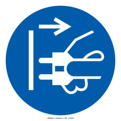 M006 Switch off power before work (ISO)