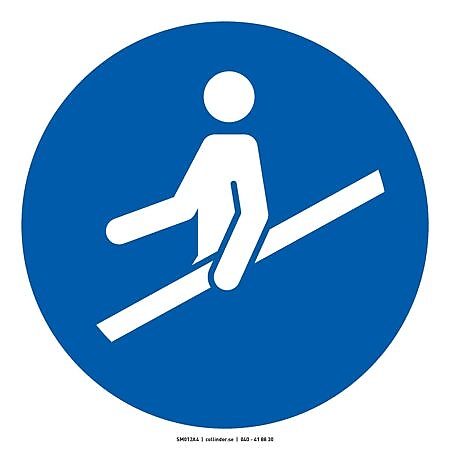M012 Använd ledstång (ISO)