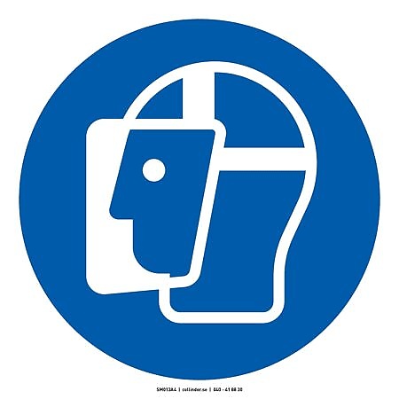 M013 Använd ansiktsskydd (ISO)