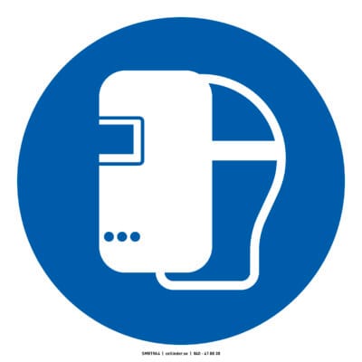 M019 Använd svetsmask (ISO)