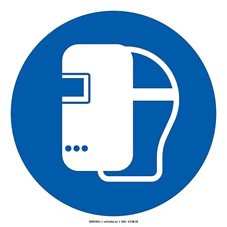 M019 Använd svetsmask (ISO)