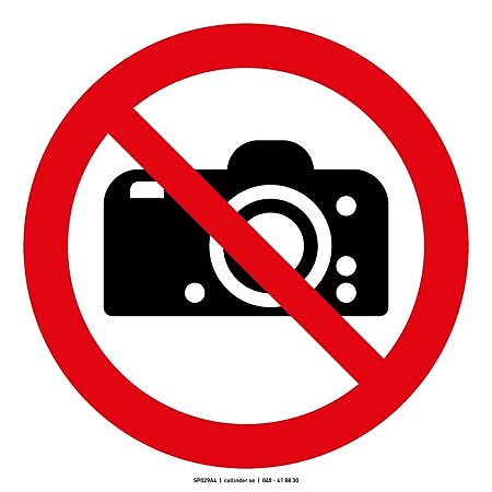 P029 Fotografering förbjuden (ISO)