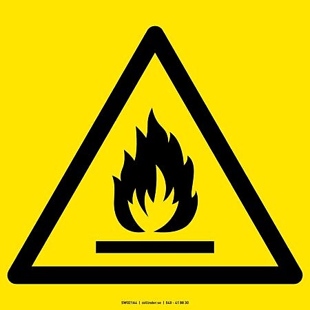W021 Brandfarligt ämne (ISO)