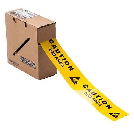 Toughstripe with text: CAUTION ESD AREA