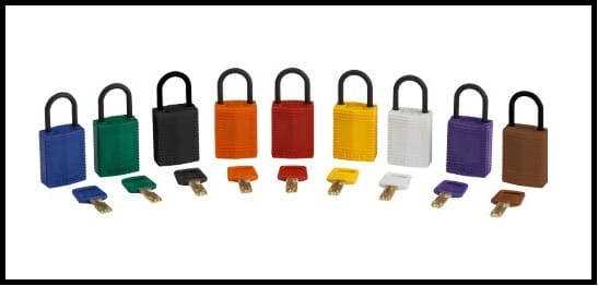 SafeKey nylon padlock with plastic shackle