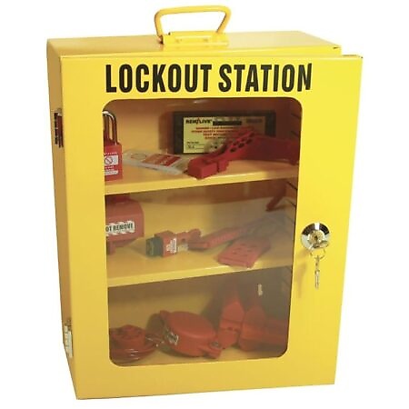 Steel lockout cabinet
