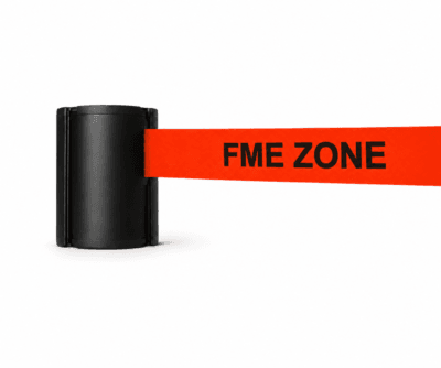 Beltrac® barrier tape labelled with FME ZONE