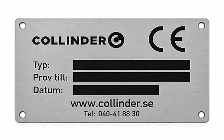 CE Skylt stål 100 x 60 mm Layout 3