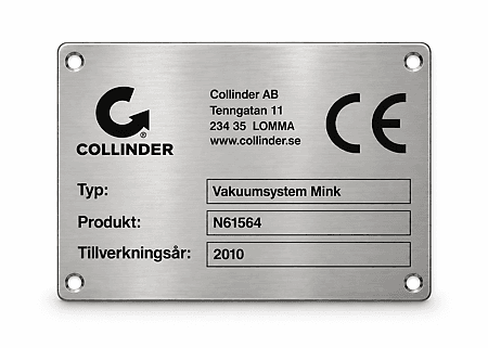 CE Skylt stål 140 x 100 mm Layout 2