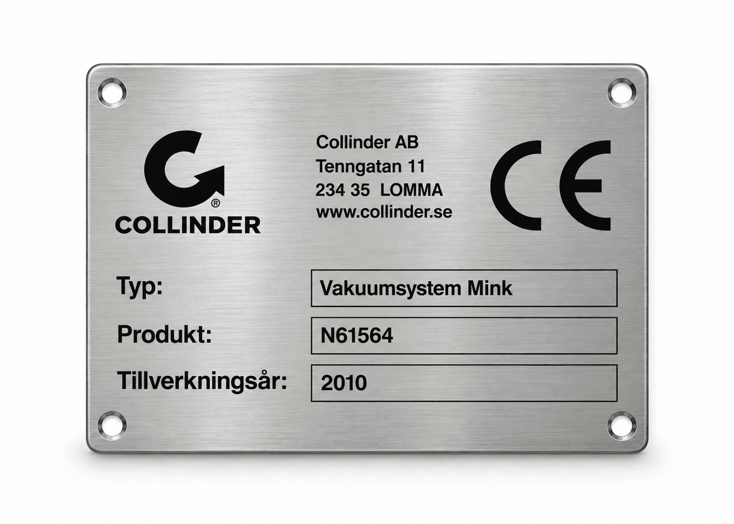 CE Skylt stål 140 x 100 mm Layout 2